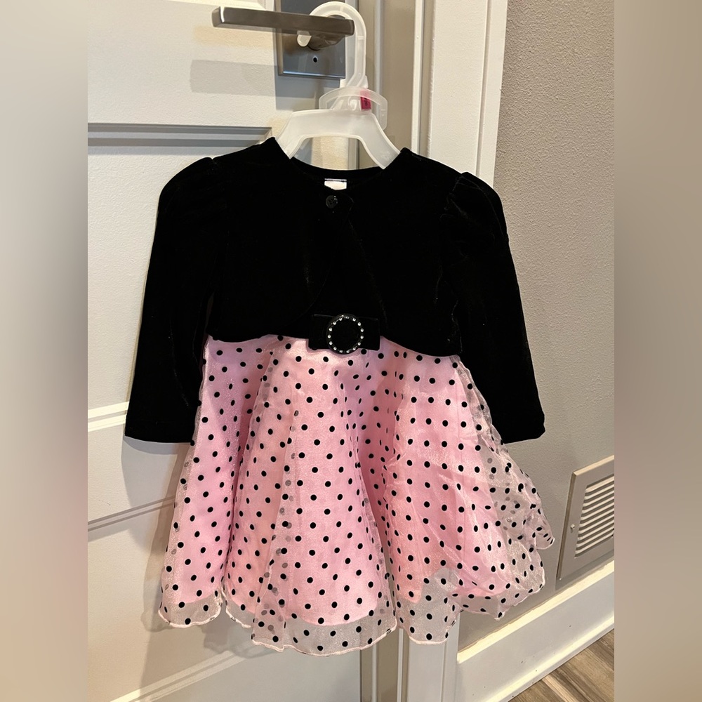 Black & Pink special occasion dress, size 18 months